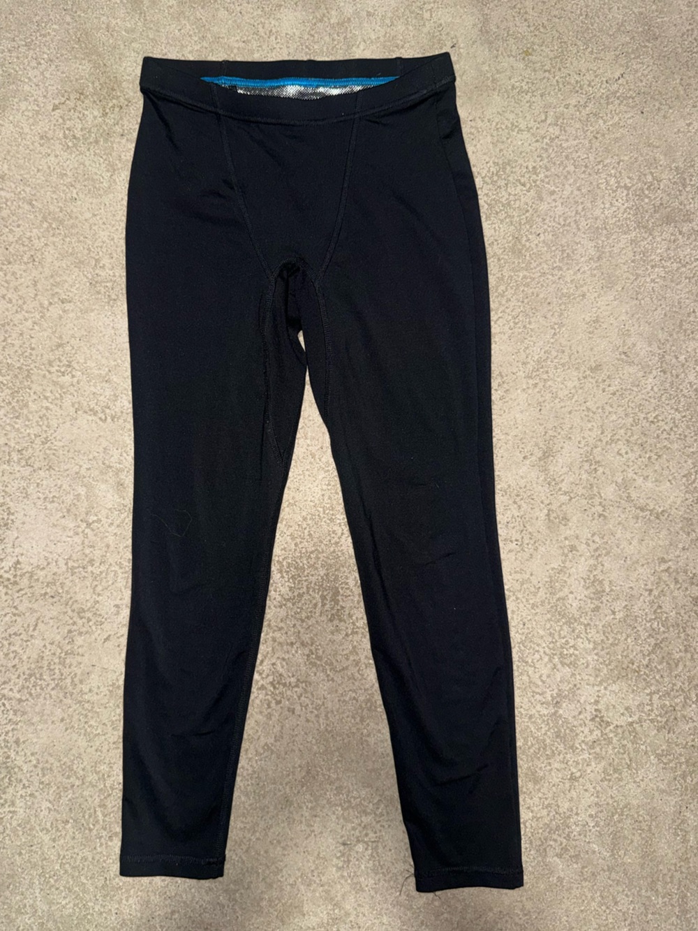 Columbia Black Kids Active Leggings with Blue Waistband Detail